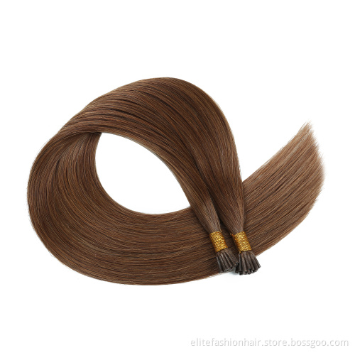 Customized Color I Tip Hair Extensions Double Drawn Remy Cuticle Aligned 100 Keratin I Tip Hair Wholesale